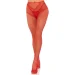 Leg Avenue  Crotchless Net Tights with Heart Backseam Red One Size (SX1052-02)
