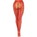 Leg Avenue  Crotchless Net Tights with Heart Backseam Red One Size (SX1052-02)