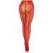 Leg Avenue  Crotchless Net Tights with Heart Backseam Red One Size (SX1052-02)