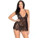 Leg Avenue  - Floral lace babydoll & string Black L,  (SO9171-02)