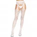   Leg Avenue Heart net suspender hose OS White (SO7910)