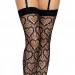   Leg Avenue Heart net thigh highs OS Black (SO7909)
