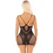 Leg Avenue  Lace and Net Mini Dress with Dual Strap One Size, Black (SX1733-02)