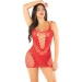 Leg Avenue  Lace and Net Mini Dress with Dual Strap One Size, Red (SX1734-02)