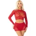  Leg Avenue Rhinestone Crop Top and Mini Skirt One Size, Red (SX1745)