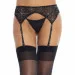    Leg Avenue Rhinestone garterbelt Black One Size (SO9141)