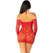    Leg Avenue Seamless Off The Shoulder Mini Dress One Size, Red (SX1736)