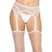 Leg Avenue - Net stockings with garter belt , ' White One size (SO8578-02)
