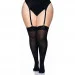   Leg Avenue Nylon Thigh Highs +  PLUS SI Black (SO7917)