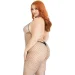 Leg Avenue  Racer neck bodystocking Black Queen Size (SX1086-02)