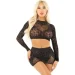 Leg Avenue  Rhinestone Crop Top and Mini Skirt One Size, Black (SX1744-02)