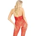 Leg Avenue  Rhinestone Lace and Net Bodystocking Red One Size (SX1039-02)