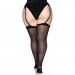   Leg Avenue Sheer backseam stockings +  PLUS SI Black (SO7912)