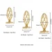 Lockink   SEVANDA Hollow Spiral Golden Metal Anal Plug - S size (SX0882)