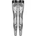 Noir Handmade    F243 Tulle stockings with patterned flock embroidery, M (SX0156-02)