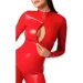 Noir Handmade  F353 Red powerwetlook overall - XL (SX2011-02)