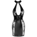    Noir Handmade F238 Short tulle dress with powerwetlook inserts - L (SX0129)