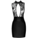    Noir Handmade F241 Short dress with powerwetlook skirt and tulle top - L (SX0147)