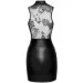    Noir Handmade F241 Short dress with powerwetlook skirt and tulle top - L (SX0147)