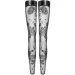    Noir Handmade F243 Tulle stockings with patterned flock embroidery - XL (SX0158)