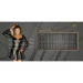    Noir Handmade F291 Powerwetlook dress with double lace-up front - M (SX0184)