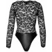  Noir Handmade F296 Psyche bodysuit of lace and wetlook - S (SX0213)
