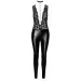    Noir Handmade F298 Libido Deep-V catsuit with collar and pearl chain - XL (SX0228)
