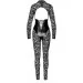    Noir Handmade F299 Enigma lace catsuit with underbust bodice - XL (SX0234)