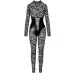    Noir Handmade F299 Enigma lace catsuit with underbust bodice - XL (SX0234)