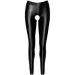  Noir Handmade F304 Taboo wetlook leggings with open crotch and bum - L (SX0263)