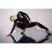    Noir Handmade F319 Caged wetlook catsuit with zippers and ring - L (SX0347)