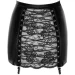  Noir Handmade F341 Powerwetlook and lace skirt - L (SX2128)