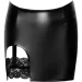  Noir Handmade F345 Powerwetlook skirt with garter - L (SX2134)