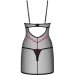 Obsessive  Novenes chemise & thong, XS/S, , ,  ,    (SX0619-02)