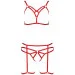  Passion Magila Set With Open Bra L/XL, Red (PS23801)