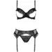   Passion KERRIA SET WITH OPEN BRA black S/M - ECO Passion (SX0495)