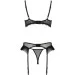   Passion KERRIA SET WITH OPEN BRA black S/M - ECO Passion (SX0495)