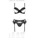   Passion KERRIA SET WITH OPEN BRA black S/M - ECO Passion (SX0495)