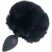     Punishment - Bunny Tail Silicone Anal Plug - Black (SX2235)