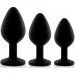        Rianne S: Booty Plug Set Black,  2,7, 3,5, 4,1 (SO3889)
