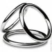 Sinner Gear Unbendable   -Triad Chamber Metal Cock and Ball Ring-Large (SO4617)
